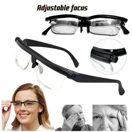 Adjustable Dial Focus Glasses for Near and Far Vision Correction