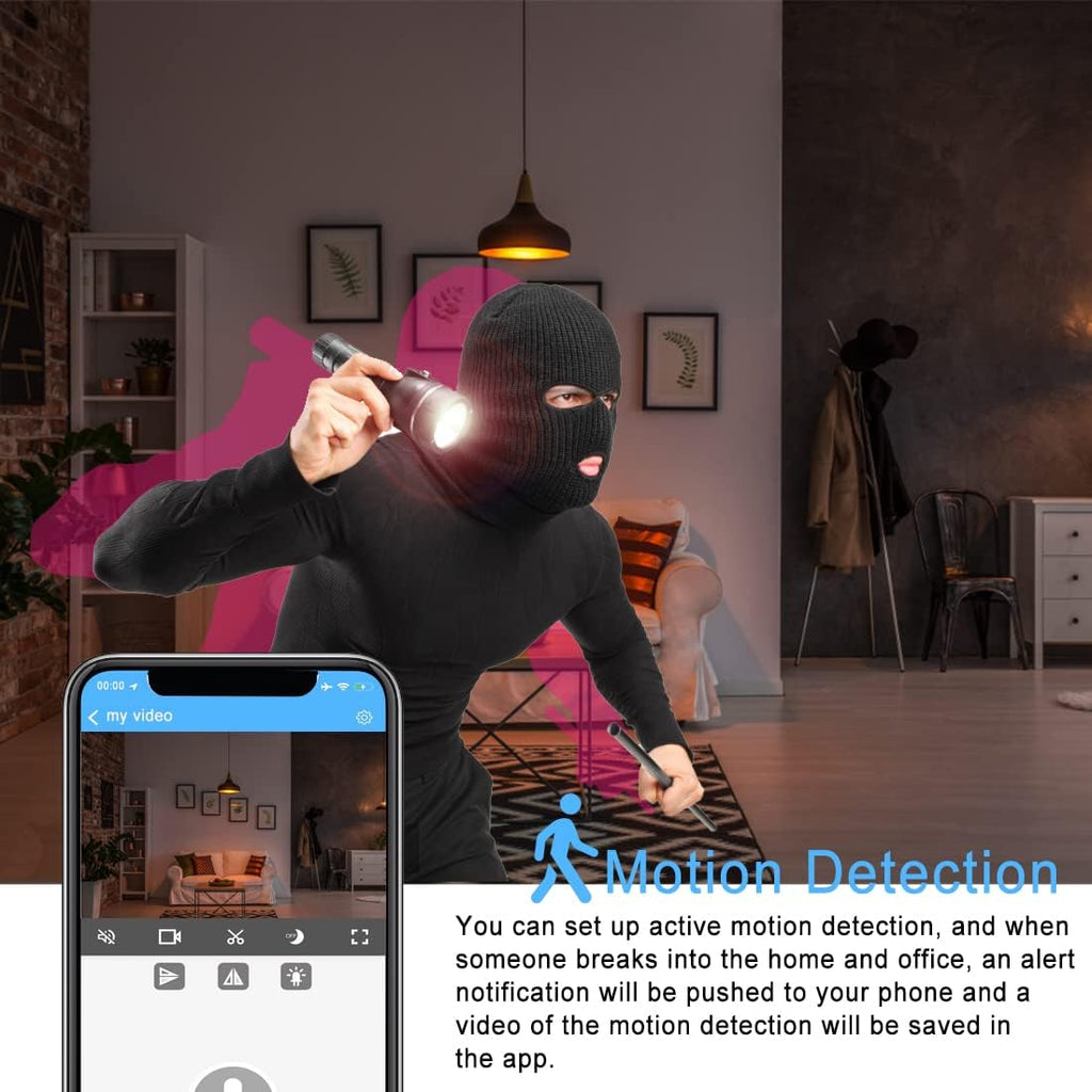 1080P HD Wireless Mini Security Camera with IR Night Vision for Home & Baby