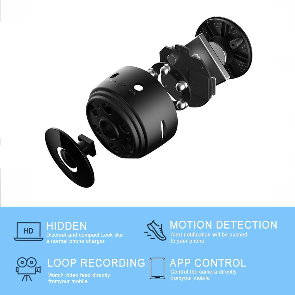 1080P HD Wireless Mini Security Camera with IR Night Vision for Home & Baby