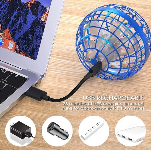 LED Flying Orb Cosmic Globe Boomerang Fidget Spinner Ball Toy