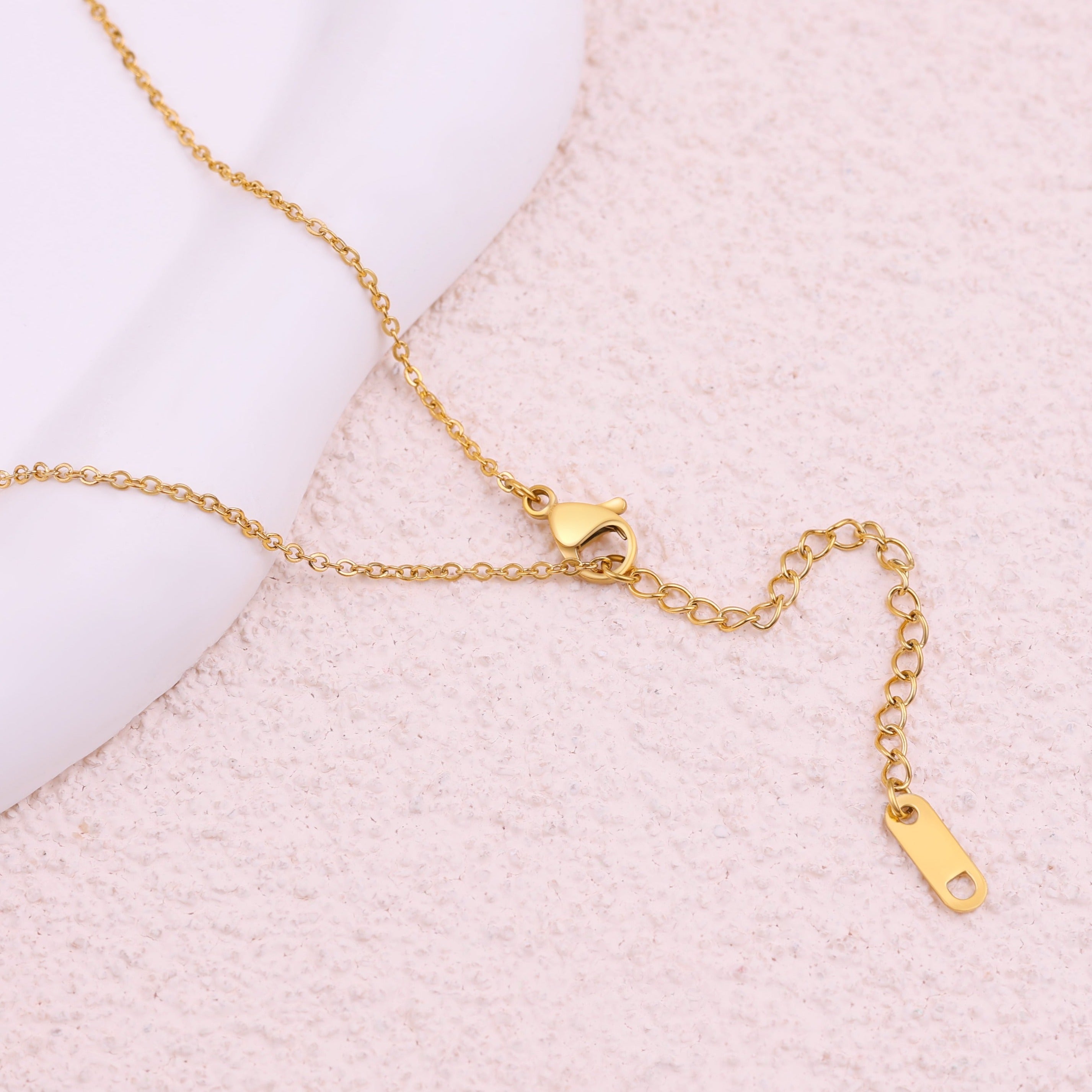 Elegant Gold Heart Necklace with Birthstone Charm in 18k Plating 6