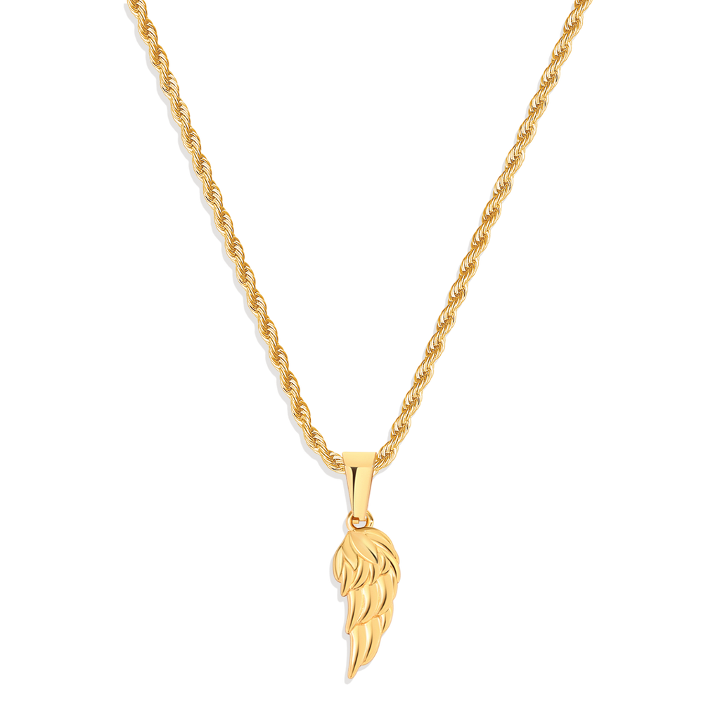 Elegant Gold Wing Pendant Necklace | Symbol of Freedom and Inspiration 1