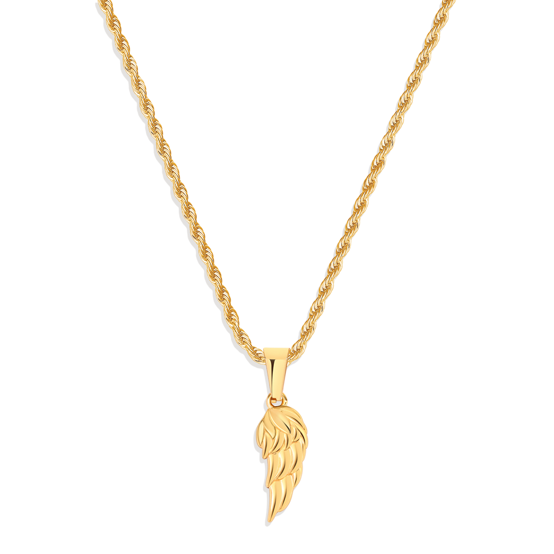 Elegant Gold Wing Pendant Necklace | Symbol of Freedom and Inspiration 1