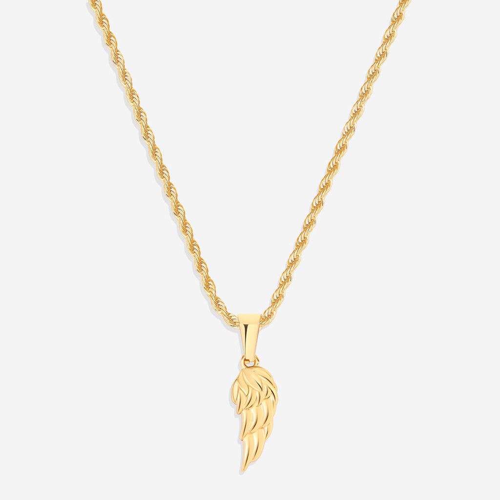 Elegant Gold Wing Pendant Necklace | Symbol of Freedom and Inspiration 3