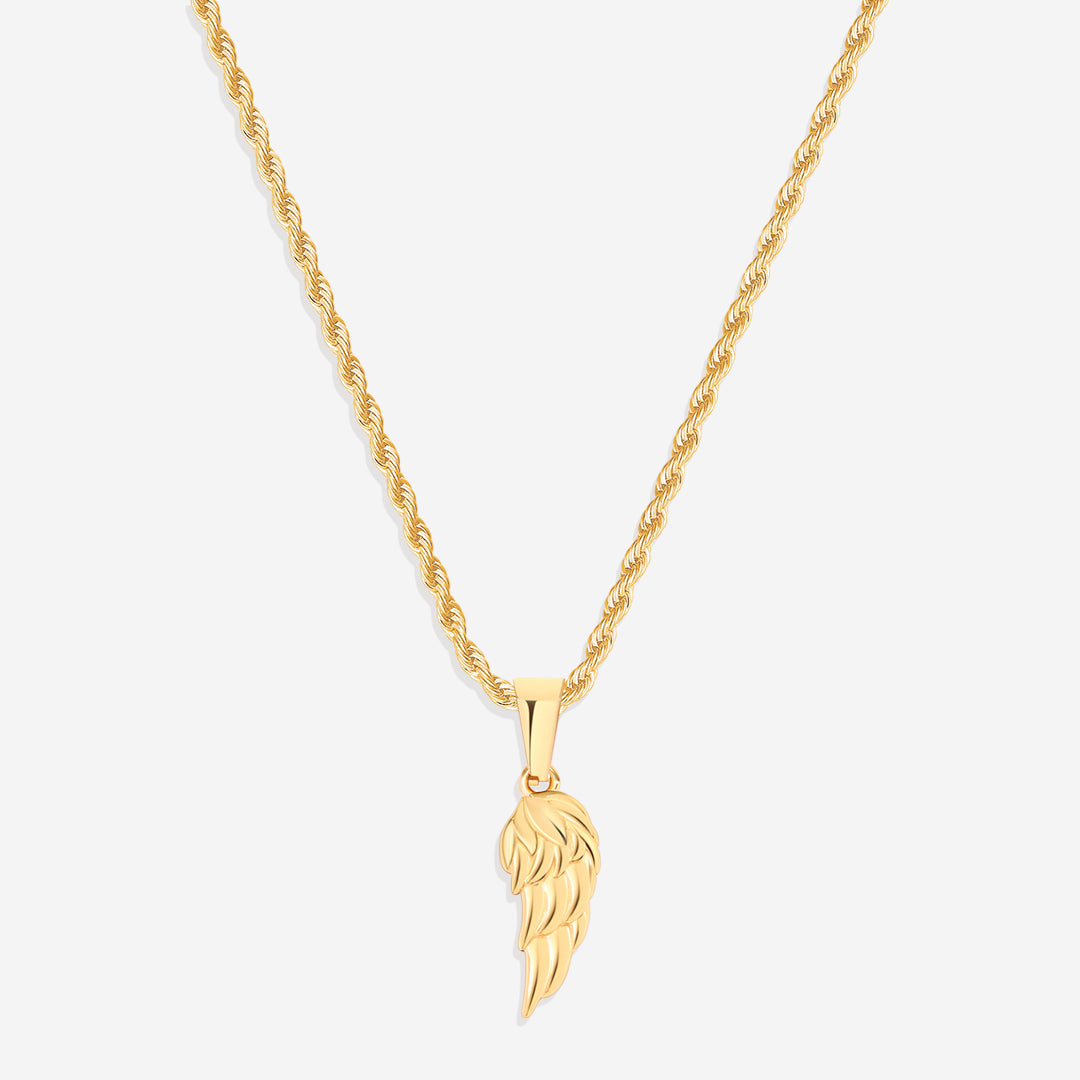 Elegant Gold Wing Pendant Necklace | Symbol of Freedom and Inspiration 3