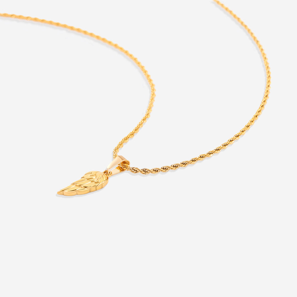 Elegant Gold Wing Pendant Necklace | Symbol of Freedom and Inspiration 4