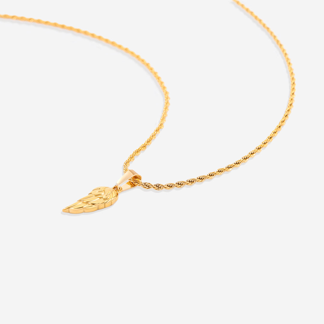 Elegant Gold Wing Pendant Necklace | Symbol of Freedom and Inspiration 4