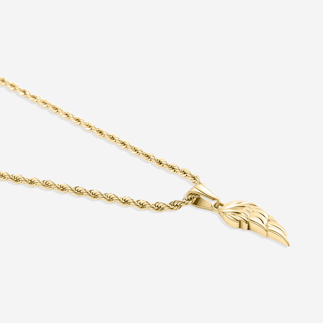 Elegant Gold Wing Pendant Necklace | Symbol of Freedom and Inspiration 6