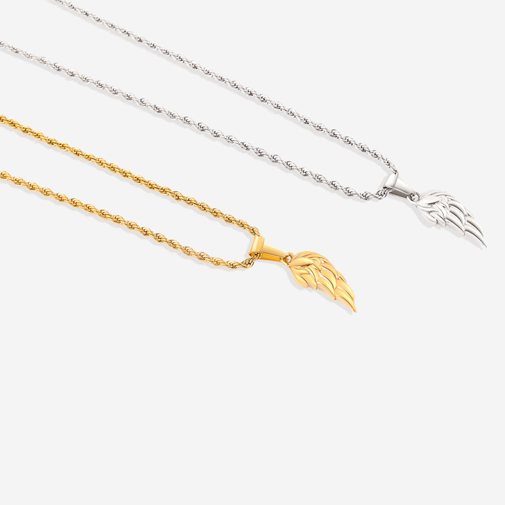 Elegant Gold Wing Pendant Necklace | Symbol of Freedom and Inspiration 8