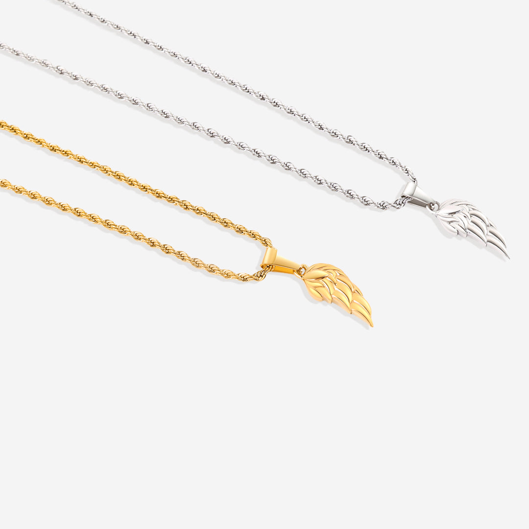 Elegant Gold Wing Pendant Necklace | Symbol of Freedom and Inspiration 8