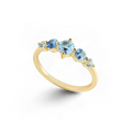 Five-Stone Birthstone Ring in 18k Gold Over Sterling Silver for a Striking Look 0