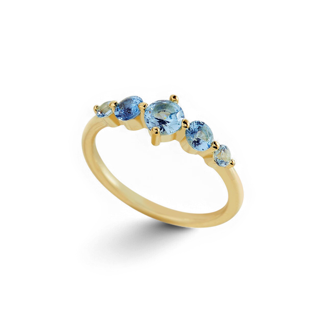 Five-Stone Birthstone Ring in 18k Gold Over Sterling Silver for a Striking Look 11