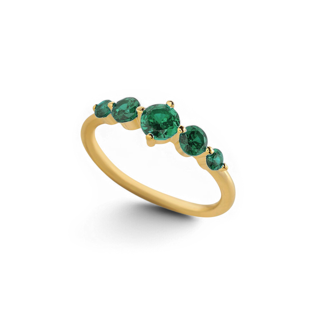 Five-Stone Birthstone Ring in 18k Gold Over Sterling Silver for a Striking Look 12