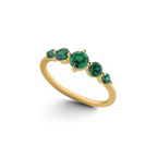 Five-Stone Birthstone Ring in 18k Gold Over Sterling Silver for a Striking Look 12