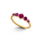 Five-Stone Birthstone Ring in 18k Gold Over Sterling Silver for a Striking Look 13