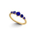 Five-Stone Birthstone Ring in 18k Gold Over Sterling Silver for a Striking Look 14
