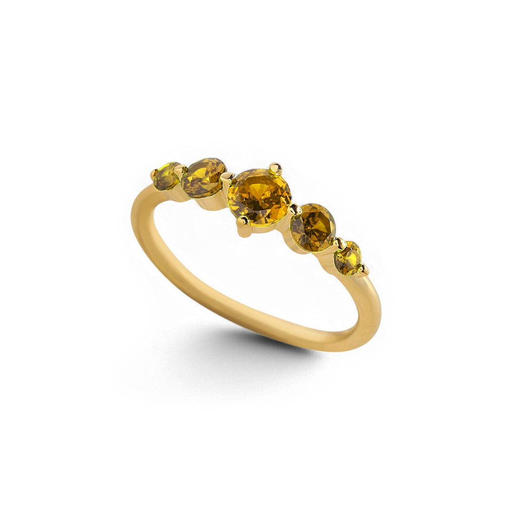 Five-Stone Birthstone Ring in 18k Gold Over Sterling Silver for a Striking Look 15