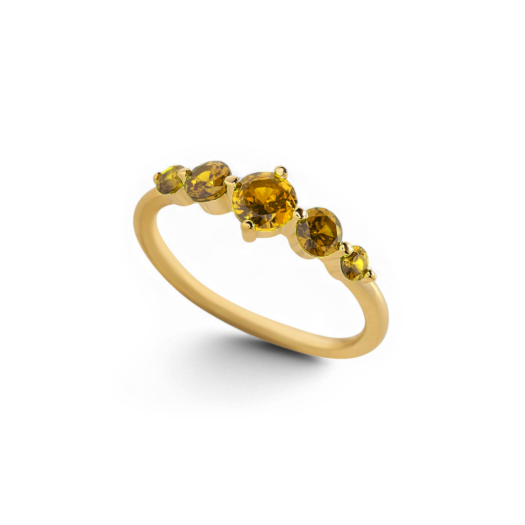 Five-Stone Birthstone Ring in 18k Gold Over Sterling Silver for a Striking Look 15