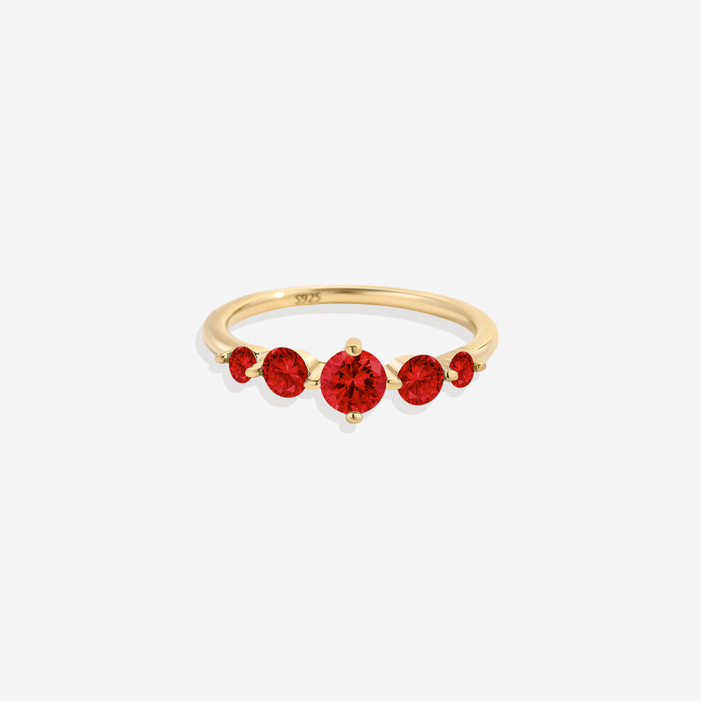 Five-Stone Birthstone Ring in 18k Gold Over Sterling Silver for a Striking Look 2