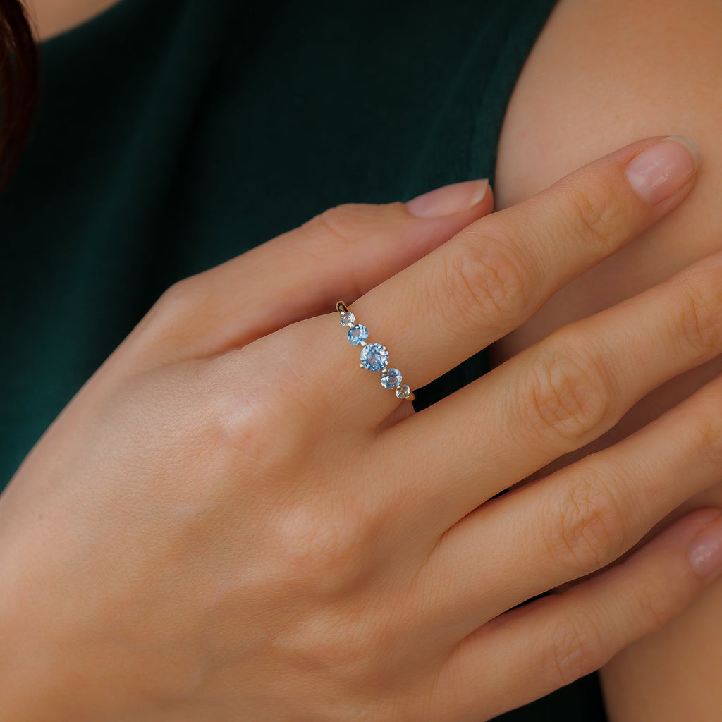 Five-Stone Birthstone Ring in 18k Gold Over Sterling Silver for a Striking Look 4