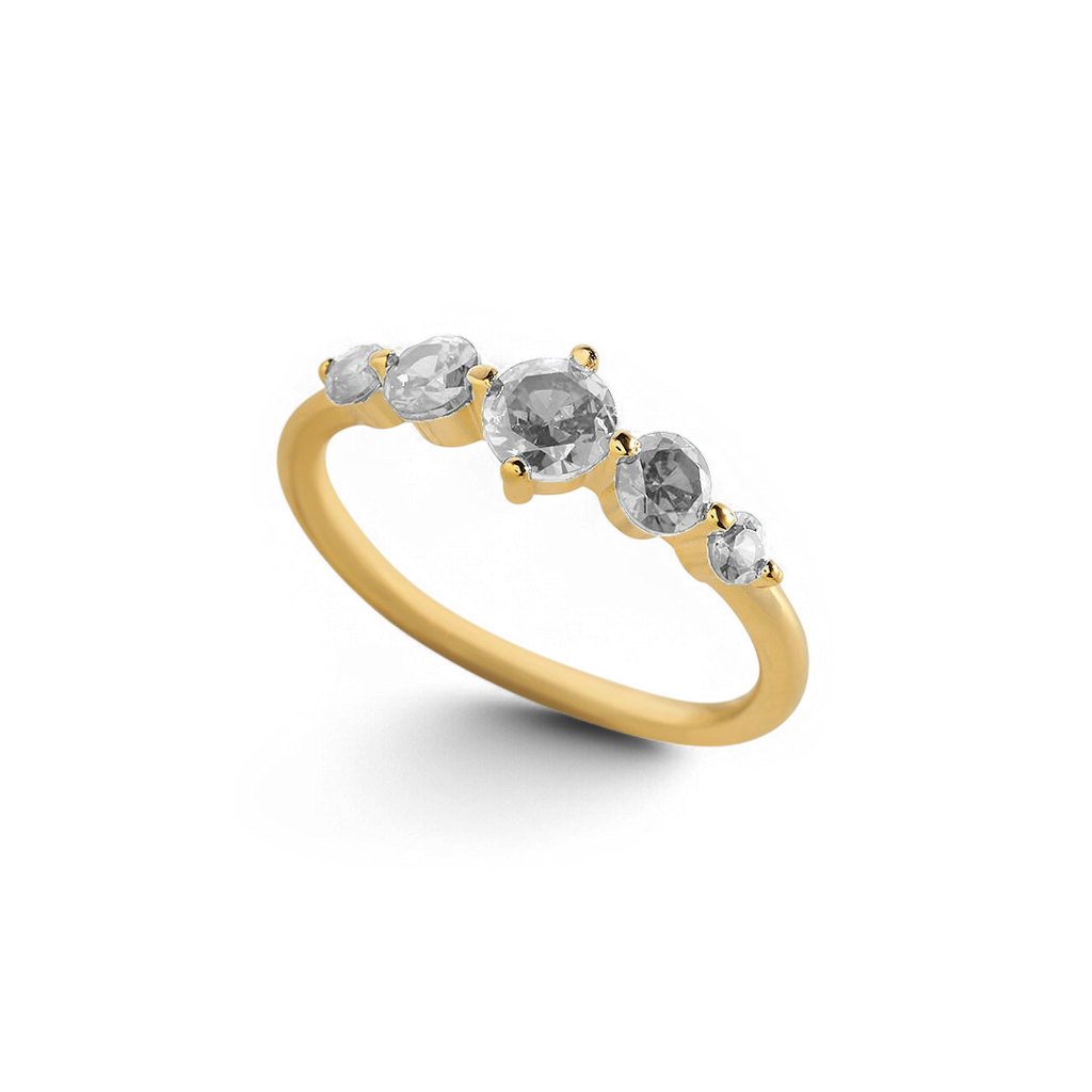 Five-Stone Birthstone Ring in 18k Gold Over Sterling Silver for a Striking Look 5