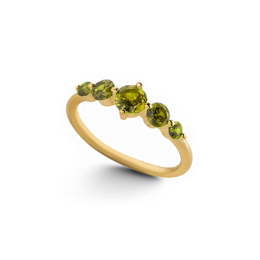 Five-Stone Birthstone Ring in 18k Gold Over Sterling Silver for a Striking Look 6