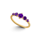 Five-Stone Birthstone Ring in 18k Gold Over Sterling Silver for a Striking Look 7