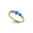 Five-Stone Birthstone Ring in 18k Gold Over Sterling Silver for a Striking Look 8