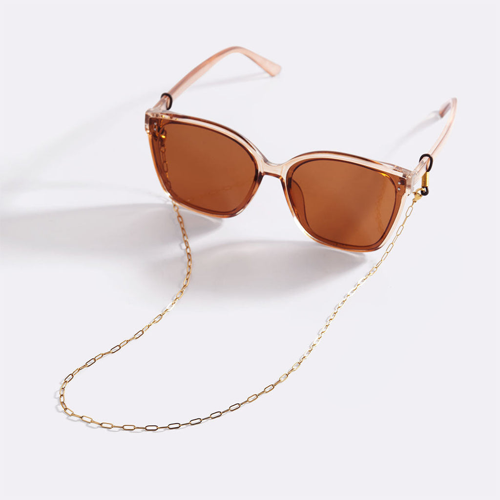 Gold Eyeglass Chain Necklace | Stylish Chain for Modern Eyewear in Paperclip, Rope, or Curb Designs 0