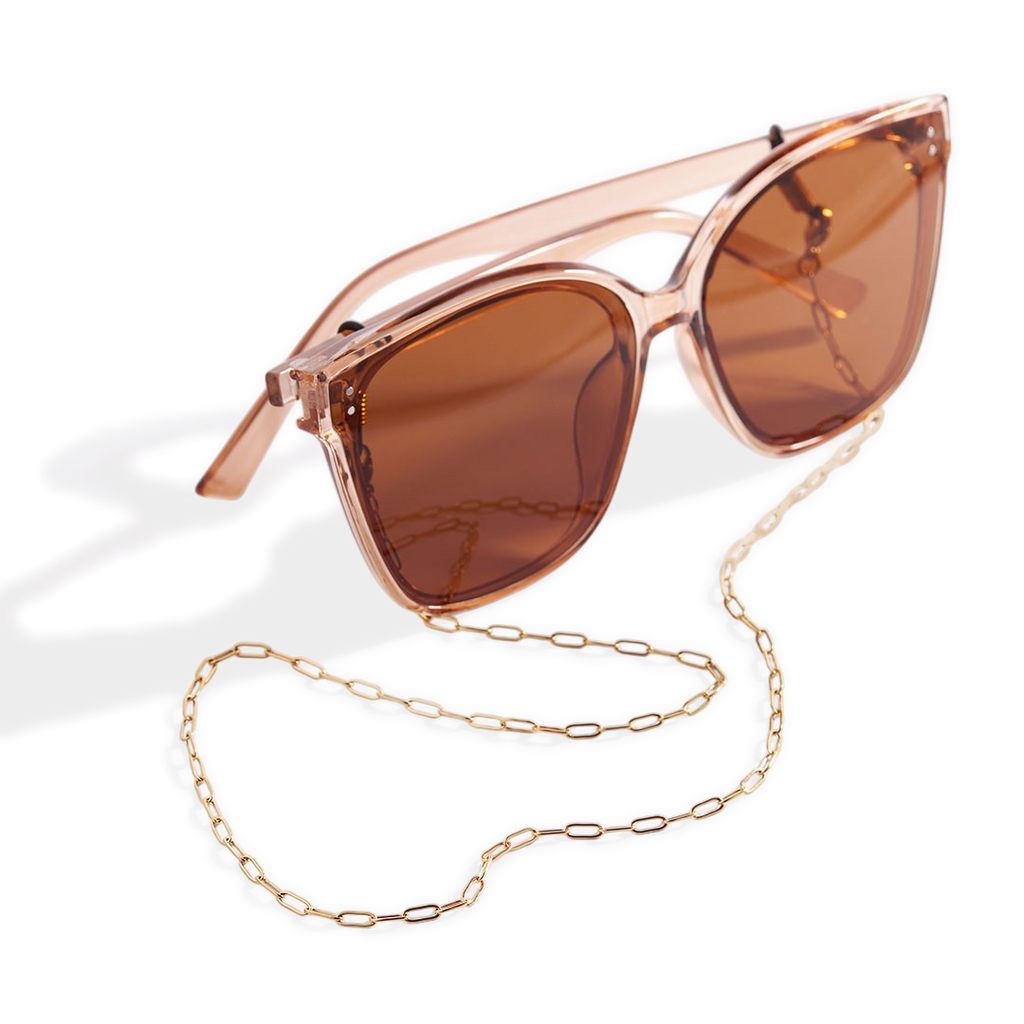 Gold Eyeglass Chain Necklace | Stylish Chain for Modern Eyewear in Paperclip, Rope, or Curb Designs 1