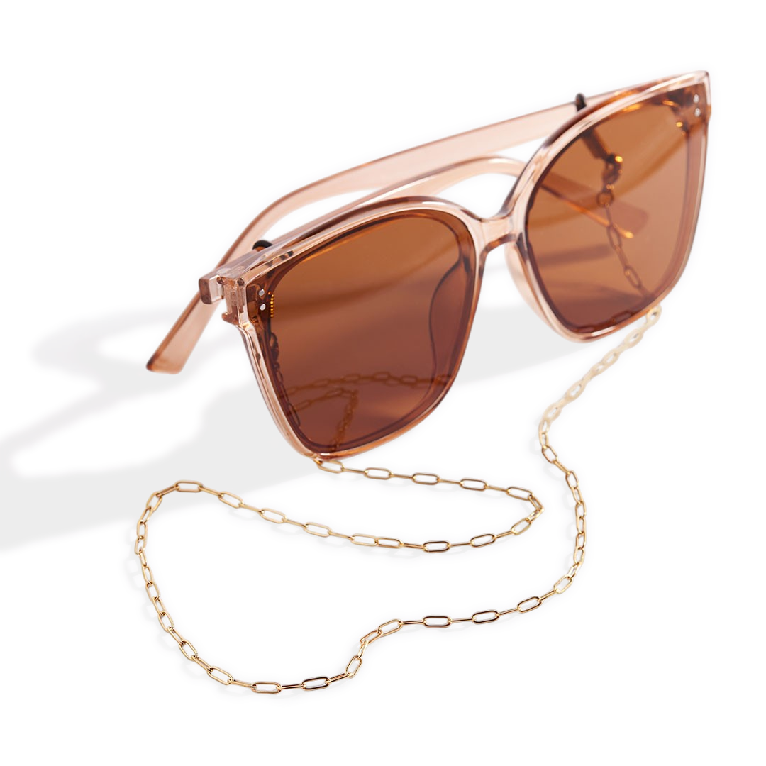 Gold Eyeglass Chain Necklace | Stylish Chain for Modern Eyewear in Paperclip, Rope, or Curb Designs 1