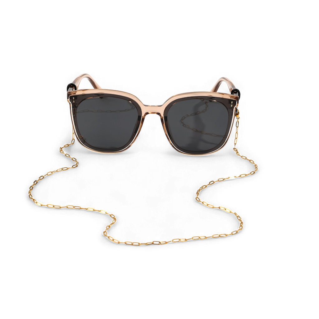 Gold Eyeglass Chain Necklace | Stylish Chain for Modern Eyewear in Paperclip, Rope, or Curb Designs 2