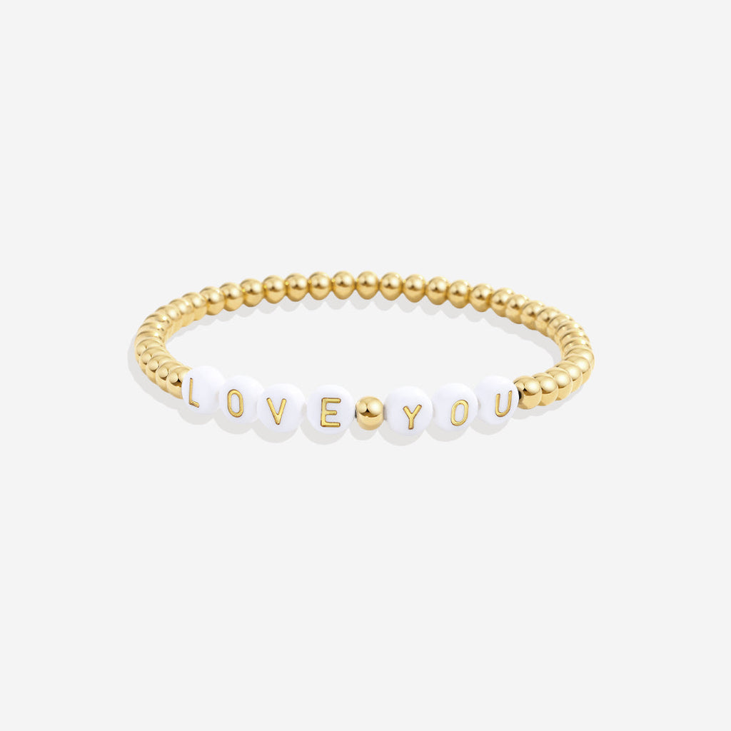 Personalized Word Bracelet in 18K Gold and Stainless Steel for Unique Style 3
