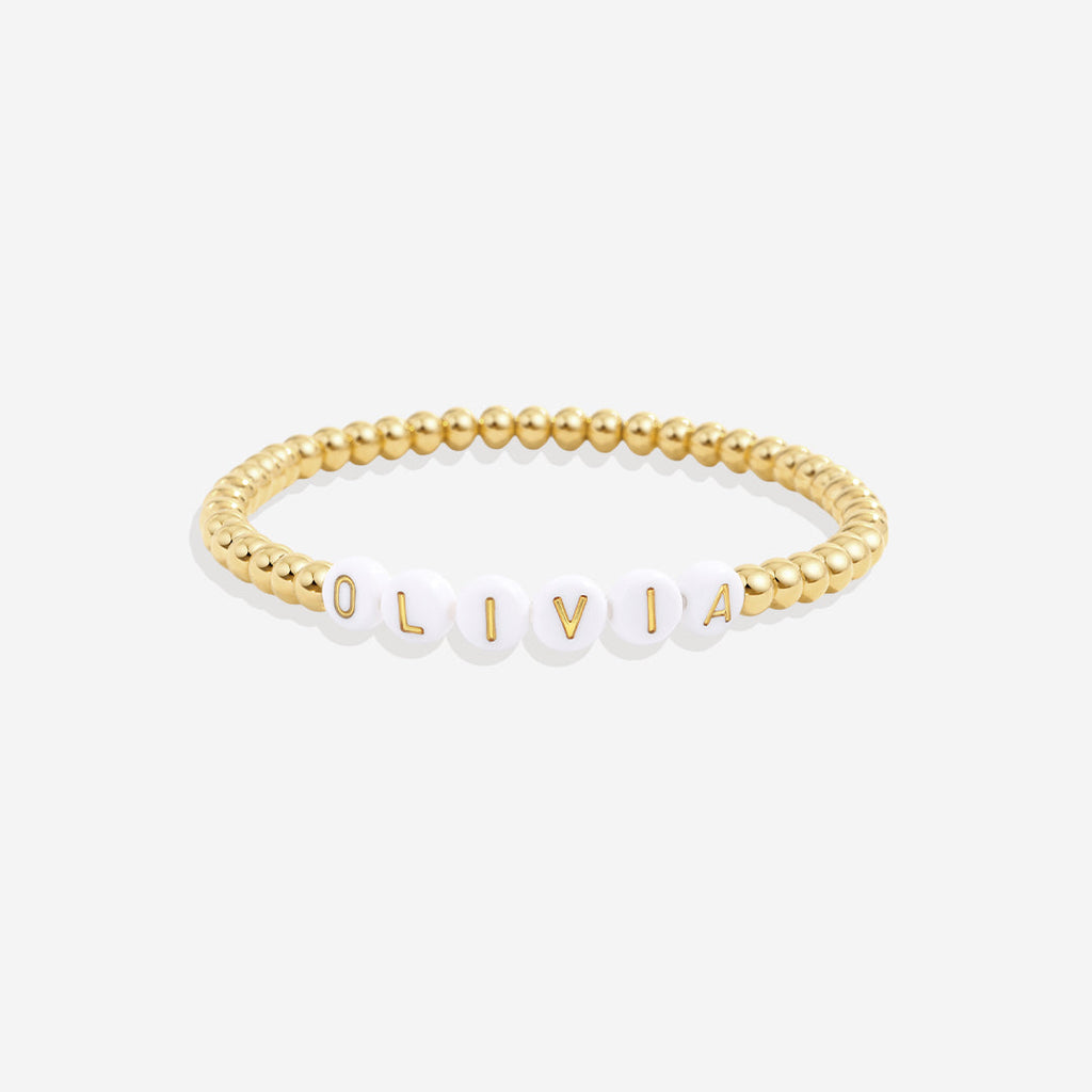 Personalized Word Bracelet in 18K Gold and Stainless Steel for Unique Style 4