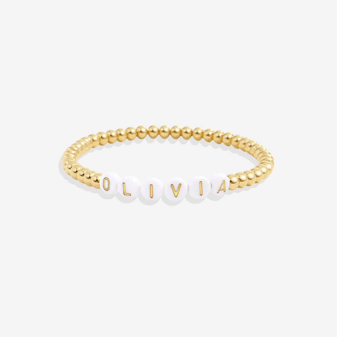 Personalized Word Bracelet in 18K Gold and Stainless Steel for Unique Style 4