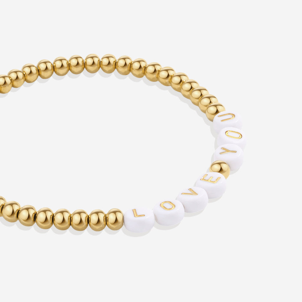 Personalized Word Bracelet in 18K Gold and Stainless Steel for Unique Style 5