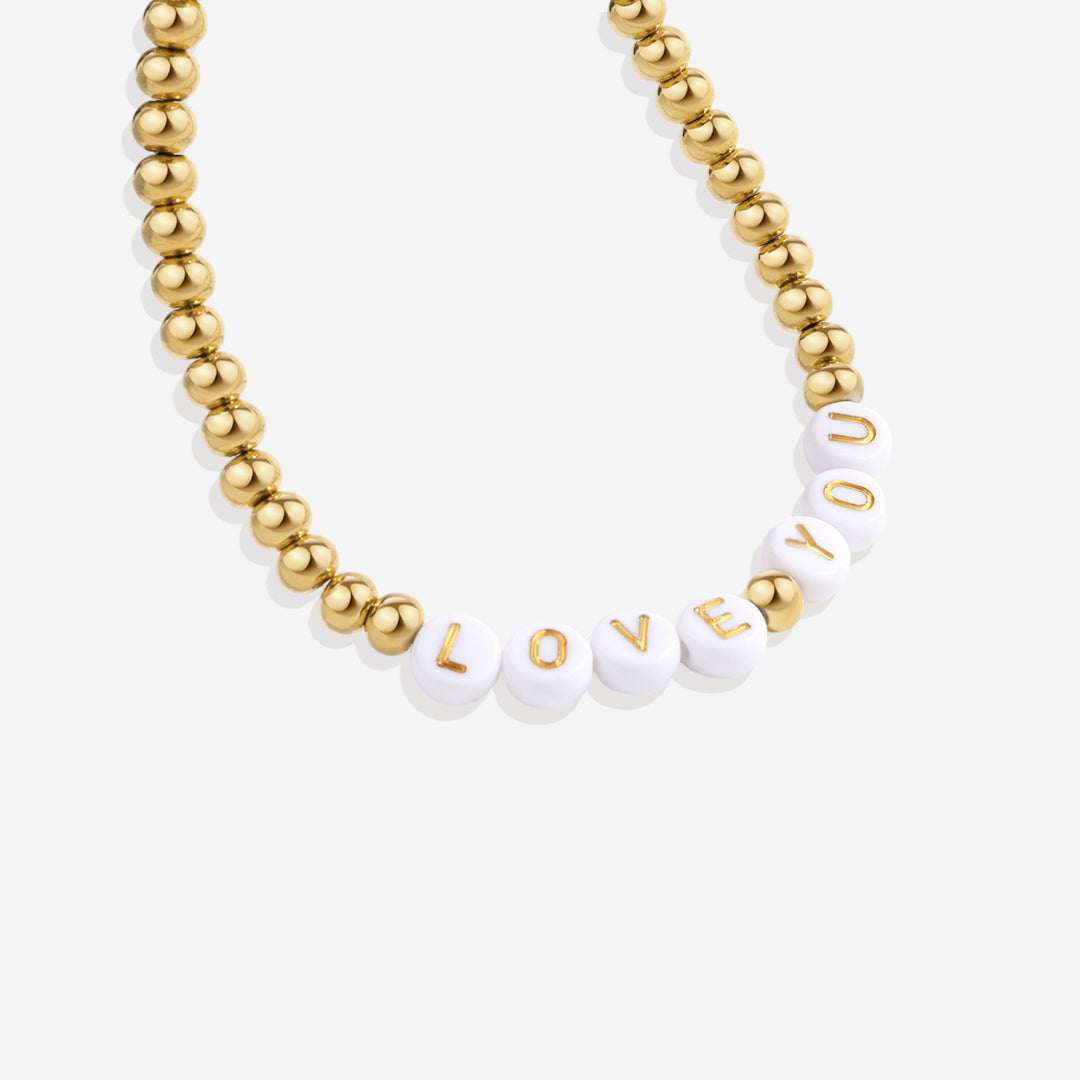 Personalized Word Bracelet in 18K Gold and Stainless Steel for Unique Style 6