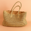 Solena | Large Openwork Beach Tote with Dual Handles for Summer Adventures 0