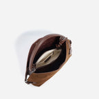 Stylish Brown Suede Shoulder Bag for Women - Elegant Design for Everyday Use 3