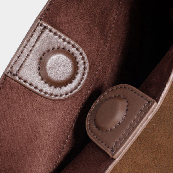 Stylish Brown Suede Shoulder Bag for Women - Elegant Design for Everyday Use 6