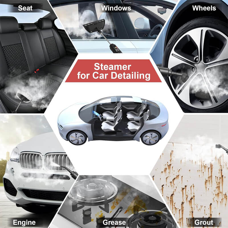 2500W High Pressure Handheld Steam Cleaner with 6 Adjustable Speeds