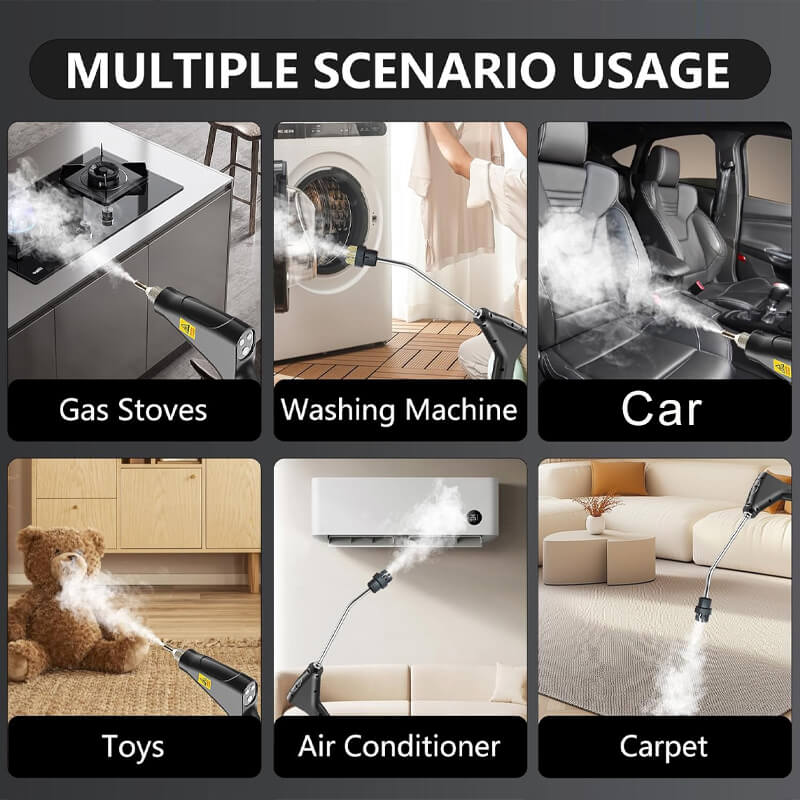2500W High Pressure Handheld Steam Cleaner with 6 Adjustable Speeds
