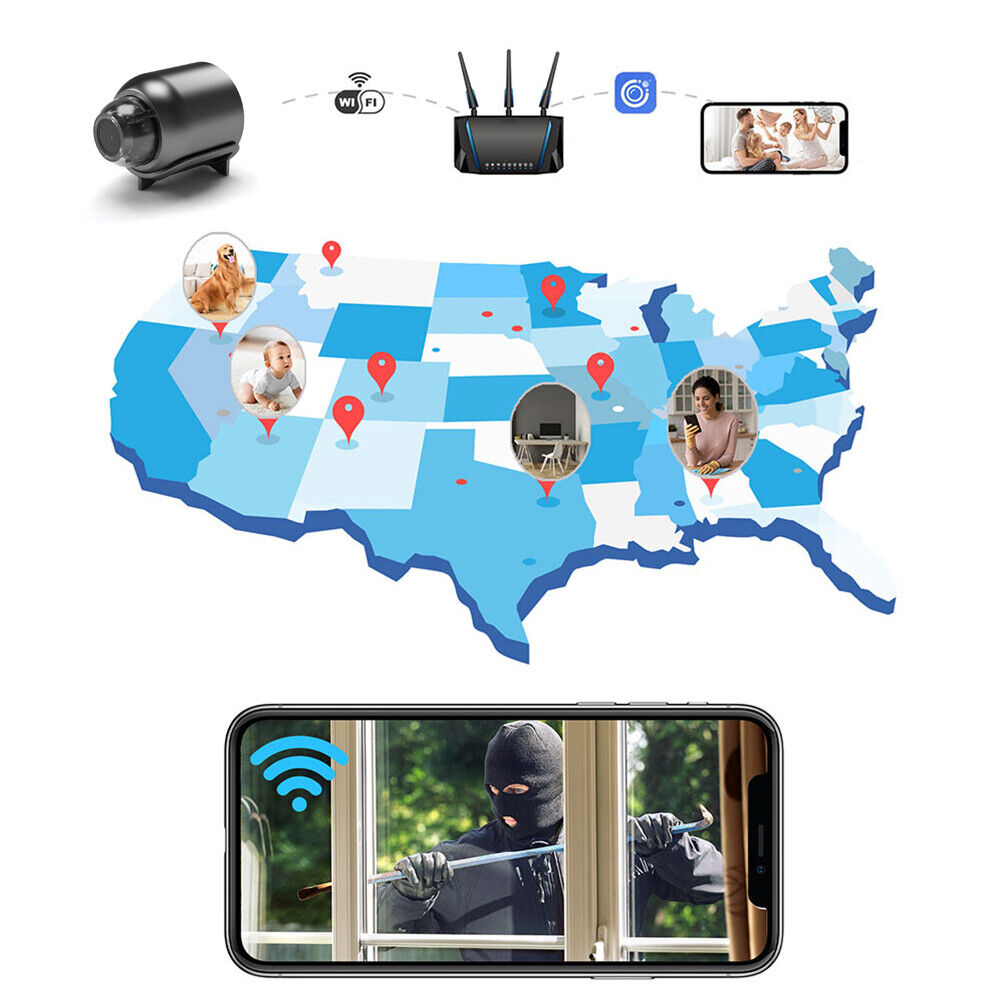 Compact 1080P HD WiFi Security Camera with Night Vision