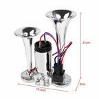Super Loud 12V Dual Trumpet Train Horn Kit for Trucks