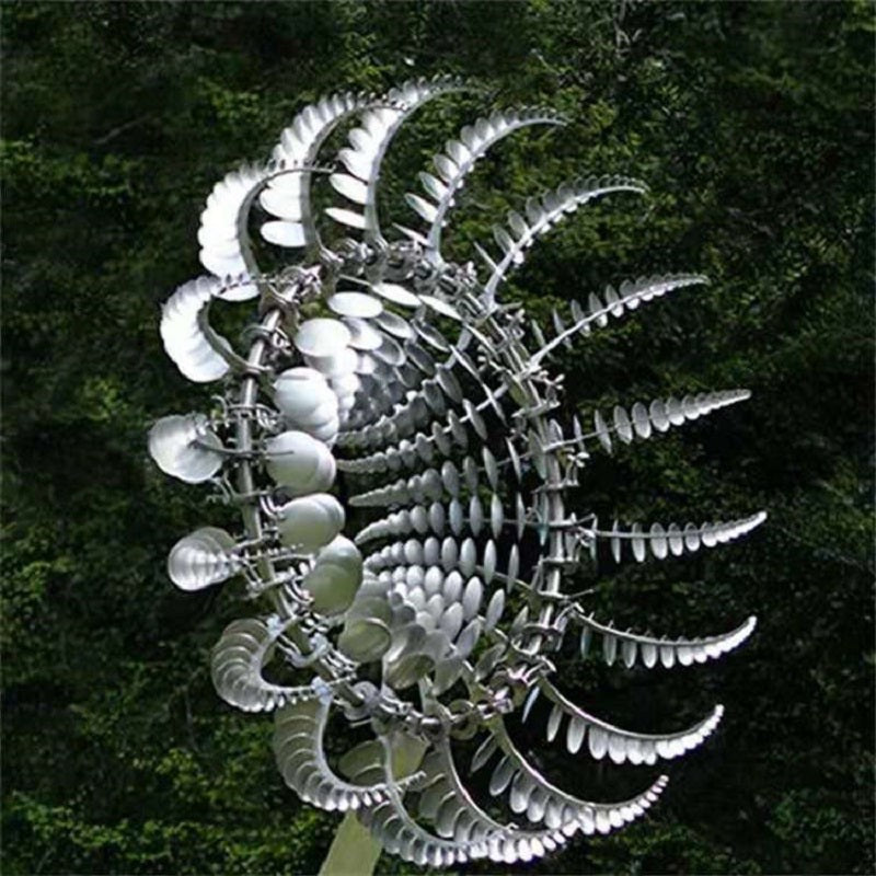 Anti-Rust Kinetic Metal Windmill Magical Outdoor Dual Motion Garden Spinner